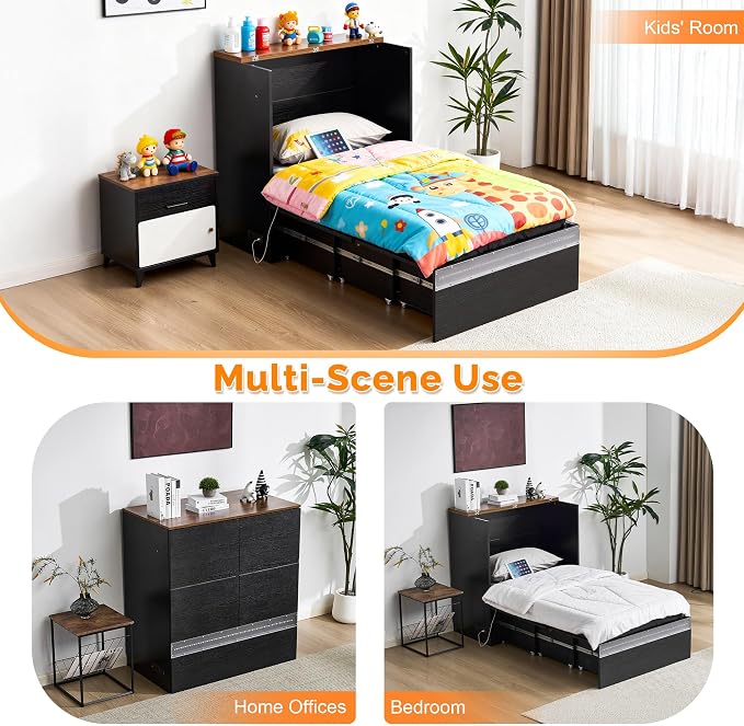 VINGLI Twin Size Murphy Bed - Image 9