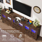 95.3" Large LED Farmhouse TV Stand - Image 4