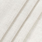 Beige White Linen Curtains 84 Inch Length 2 Panels Set - Image 7