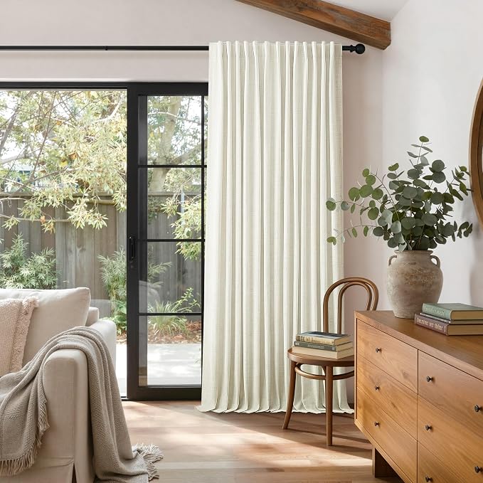 100 Inch Wide Curtain 96 Inches Long 1 Panel Full Blackout Linen - Image 5