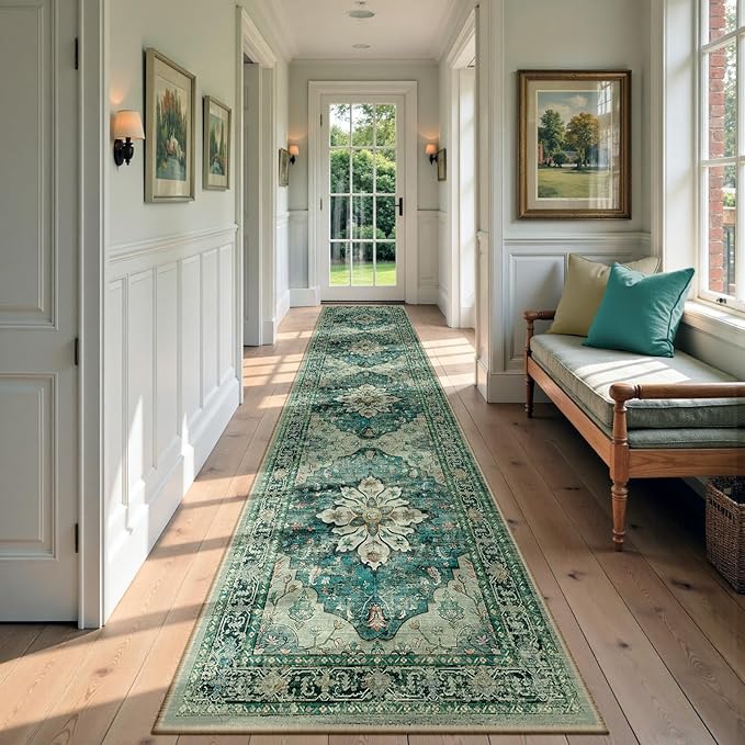 RELEANY Washable Area Rug, Runner 2'x9', Water Repellent, Pet Friendly by RELEANY