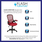 Flash Furniture Porter High Back Mesh Ergonomic Swivel Office Chair - Image 4