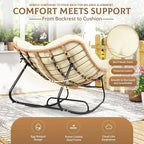 SUNCROWN Oversized Wicker Rocking Chair Indoor Outdoor, 450 LBS Heavy Duty - Image 6