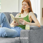 Belffin Chenille Sectional Sleeper Sofa - Image 6