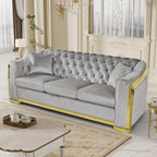 DAMAIFROM Mid Century Modern Chesterfield Sofa Couch, 3 Seat Tufted Sofas by DAMAIFROMFURNITURE