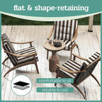 Outdoor Chair Cushions Set of 2, High Back Soft Seat Pad, Indoor Outside Use - Image 7