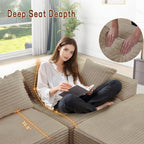 Korser 110" L-Shaped Modular Sectional Sofa - Image 4