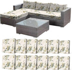 CALBODE 12 Pcs Stretch Indoor/Outdoor Seat Cushion Covers, by CALBODE