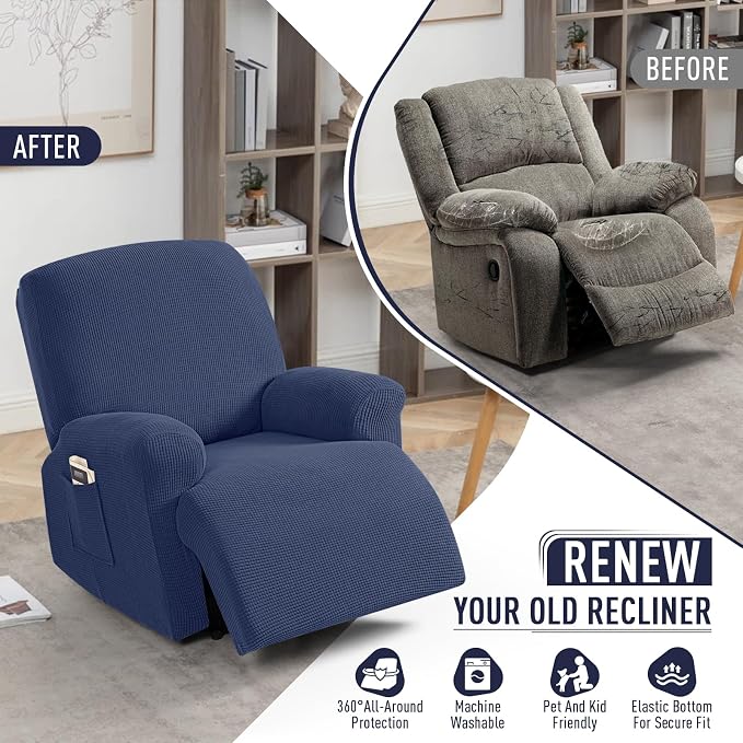 TAOCOCO Oversized Recliner Chair Covers, 1 Seater Streach Recliner Covers Soft - Image 5