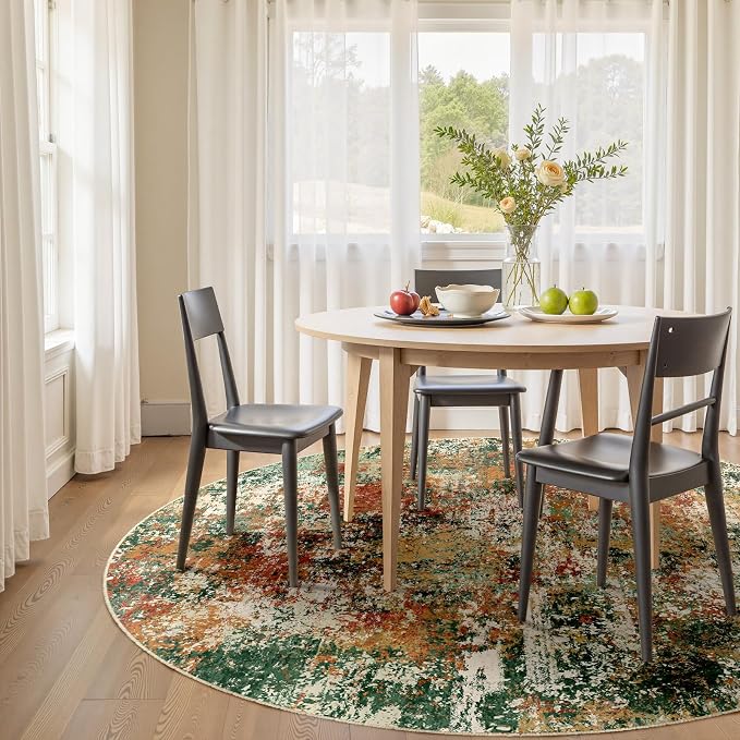 RELEANY Washable Round 4ft Area Rug - Image 2