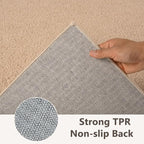 2x3 Beige Solid Area Rug Washable Non-Slip Soft - Image 6