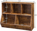 HOOBRO Kids Bookshelf, Bookcase Footboard, Toy Storage Cubby, 35.4" L - Image 3
