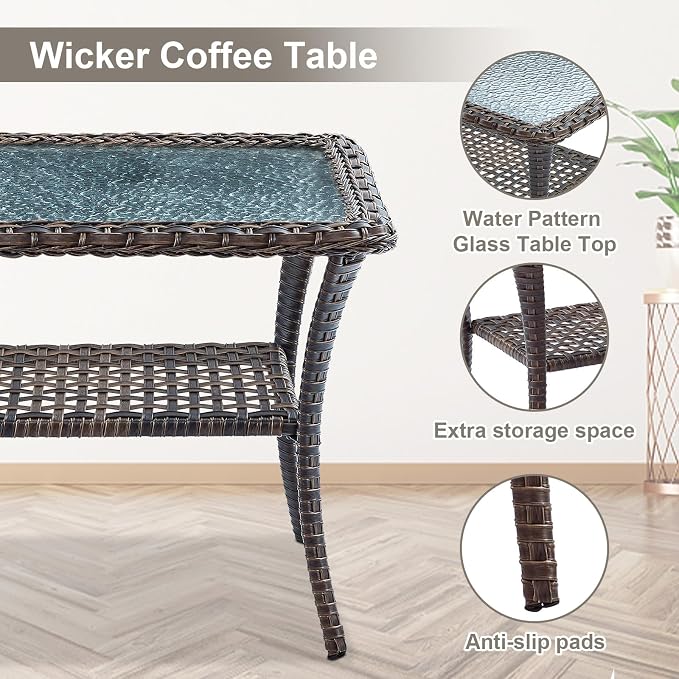 Belord Wicker Outdoor Furniture Set - Image 7