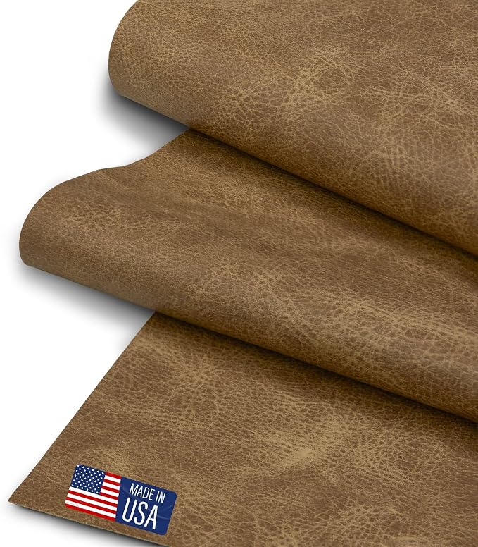 Faux Leather Fabric, Thick Durable Synthetic Repholstery Leather Vinyl by SARANDAVE