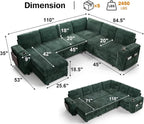 Vipbear 111" Modular Sectional Sleeper Sofa - Image 3