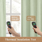 54 Inch Natural 100% Blackout Linen Curtains - Image 4