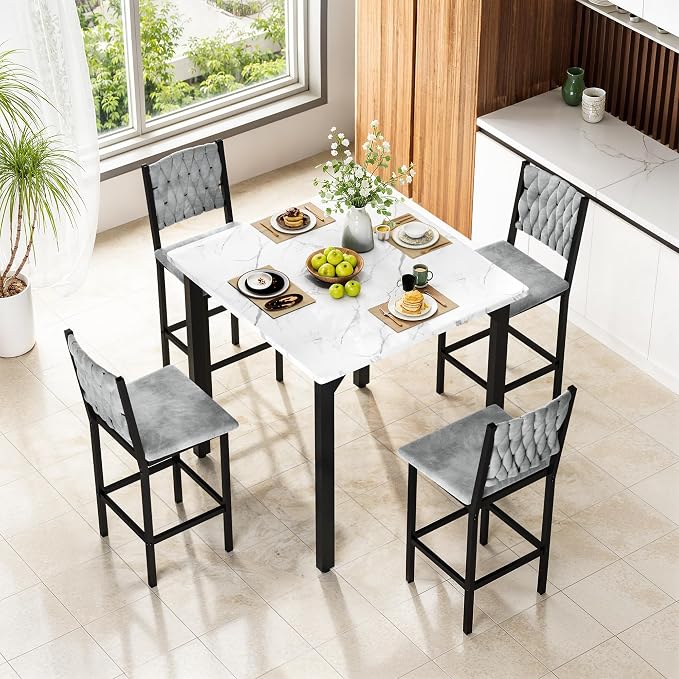 AWQM 5-Piece Dining Table Set, Dining Table Set - Image 3