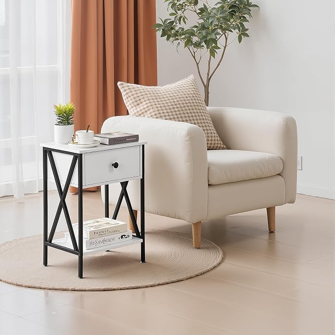 VECELO Nightstands Set of 2, Modern Bedside End Tables, Night Stands - Image 5