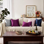 GIGIZAZA Velvet Pillow Covers 20x20 Decorative Pillows Pack of 2 Purple | Throw - Image 8