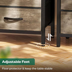 Huuger Nightstand with Charging Station, 27.6 Inch End Table Bedside Table with - Image 8