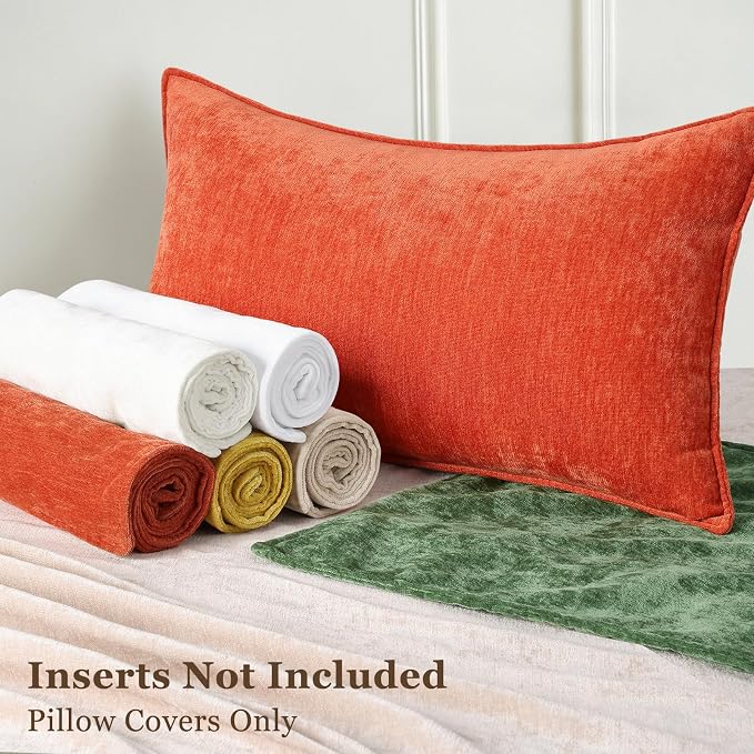 decorUhome Summer Couch Euro Sham Throw Pillow Covers 24x24 Set of 2, - Image 7