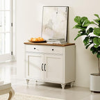 WAMPAT 34’‘ White Buffet Cabinet - Image 6