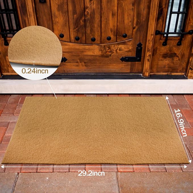 9 Pack Coir Doormats, 30x17 Inch Artificial Blank Door Mats - Image 3