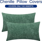 CaliTime Decorative Couch Throw Pillow Covers 20 X 12 Inches Dark Green | Pack - Image 6