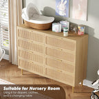 GarveeHome Rattan 8 Drawer Dressers - Image 5