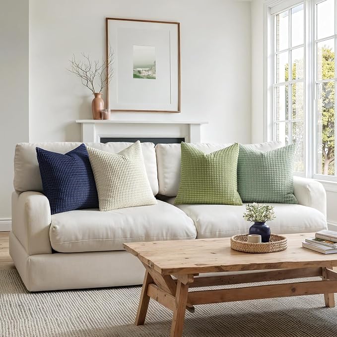 MIULEE Modern Farmhouse Decorative Spring Pillow Covers 20x20 Inch Set of 4 - Image 6