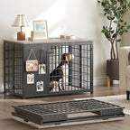 YATINEY Foldable Dog Crate Furniture, Dog Crate by Yatiney