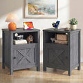 Marsail Farmhouse Nightstand, Wood Bedside Table by Marsail