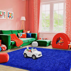 Pionblank Fluffy Area Rug for Bedroom 4x6, Indoor Plush Carpet, Royal Blue | - Image 4