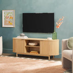 Walker Edison Modern Curved Reeded TV Stand - Image 4