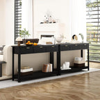 RUSTOWN Fluted Wood Console Table - Image 9