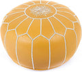 Marrakesh Gallery Genuine Leather Round Pouf Unstuffed by MarrakeshGallery