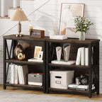 FATORRI Small Bookshelf, Rustic Book Shelf - Image 5