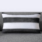 AmHoo Pack of 2 Farmhouse Stripe Check Throw Pillow Covers Set Case Cotton - Image 2