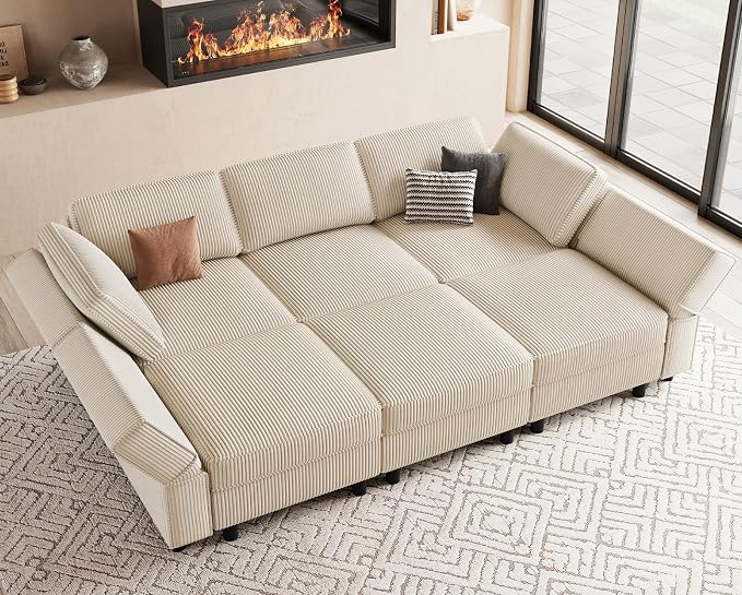 Belffin 88.6" Modular Sectional Sofa by Belffin