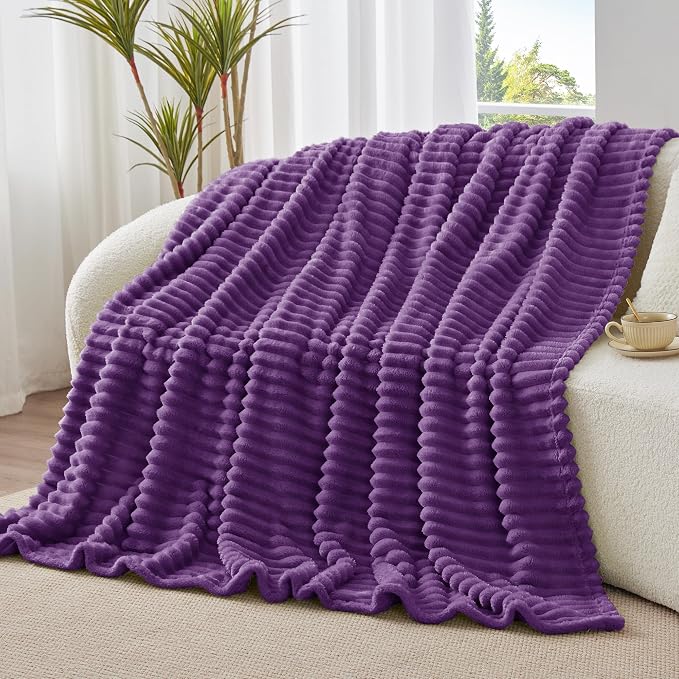 BEDELITE Ribbed Twin Blanket for Couch & Bed, Warm Yet Lightweight, Ribbed - Image 8