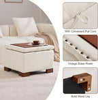WUTUTUEE 24" Square Fabric Storage Ottoman - Image 5
