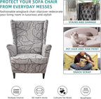 KRFOONN Wingback Chair Covers Slipcovers 2 Piece Stretch Wing Chair Covers - Image 5