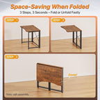 Huuger Folding Desk for Small Spaces, 31.5 Inch Foldable Computer Table - Image 7