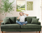 87in Corduroy Couch, Kidirect Sofa No Tool Assembly, Comfy Couches by Kidirect