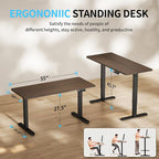 BIZUM Electric Standing Desk, 55x24 inches Height Adjustable Desk, Sit to Stand - Image 2