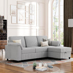 Vongrasig Convertible Sectional Couches Sofa, 3 Seat L Shaped Sofa by Vongrasig