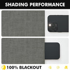 MIULEE 100% Blackout Linen Curtains 42 x 90 Inch Dark Grey 2 Panels | Thermal - Image 7