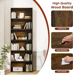 GRUSIGN 71" Tall 6-Tier Bookshelf, Large Open Display Bookcase - Image 4