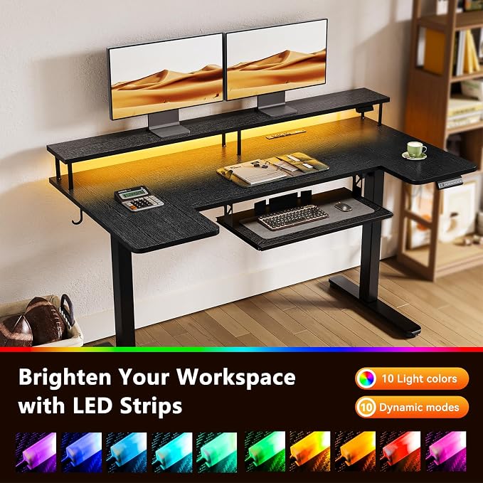 OffiGo U Shaped Electric Standing Desk - Image 7