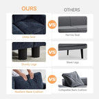 WUTUTUEE 58'' Modular Sectional Loveseat Sofa - Image 5